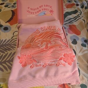 PINK PALM PUFF hoodie Size M